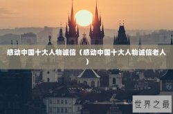 感动中国十大人物诚信（感动中国十大人物诚信老人）