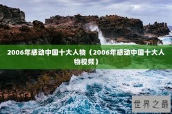 2006年感动中国十大人物（2006年感动中国十大人物视频）