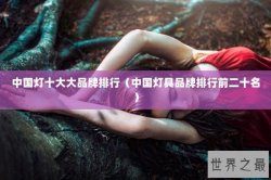 中国灯十大大品牌排行（中国灯具品牌排行前二十名）
