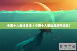 中国十大安检品牌（中国十大安检品牌有哪些）