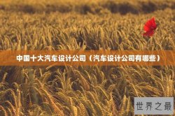 中国十大汽车设计公司（汽车设计公司有哪些）