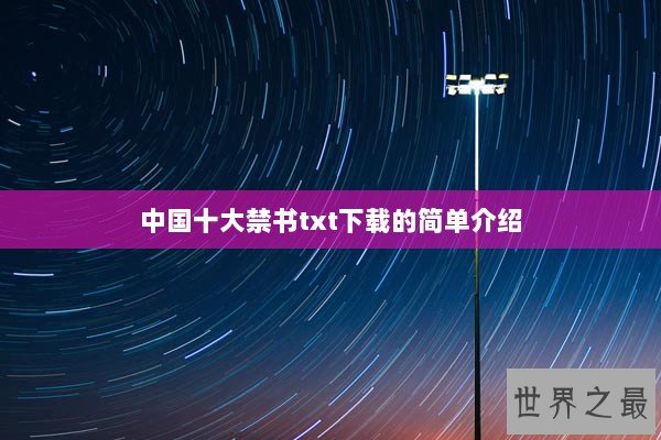 中国十大禁书txt下载的简单介绍