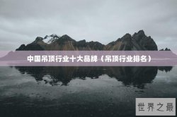 中国吊顶行业十大品牌（吊顶行业排名）