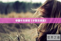 中国十大诗词（十首古诗词）