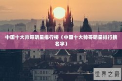 中国十大帅哥明星排行榜（中国十大帅哥明星排行榜名字）
