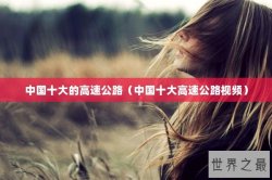 中国十大的高速公路（中国十大高速公路视频）