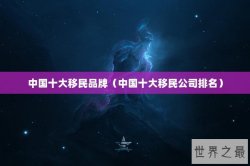 中国十大移民品牌（中国十大移民公司排名）