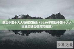 感动中国十大人物颁奖晚会（2020年感动中国十大人物颁奖晚会视频完整版）