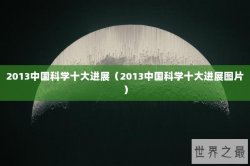 2013中国科学十大进展（2013中国科学十大进展图片）
