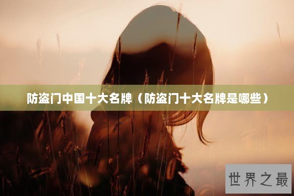 防盗门中国十大名牌（防盗门十大名牌是哪些）