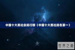 中国十大黑社会排行榜（中国十大黑社排名第一）