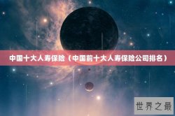 中国十大人寿保险（中国前十大人寿保险公司排名）