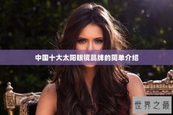 中国十大太阳眼镜品牌的简单介绍