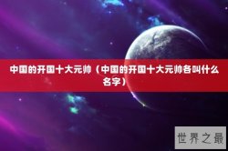中国的开国十大元帅（中国的开国十大元帅各叫什么名字）