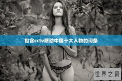 包含cctv感动中国十大人物的词条