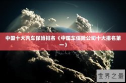 中国十大汽车保险排名（中国车保险公司十大排名第一）