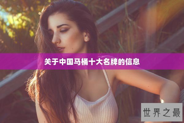 关于中国马桶十大名牌的信息