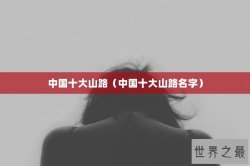 中国十大山路（中国十大山路名字）