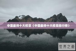 中国最帅十大校草（中国最帅十大校草排行榜）