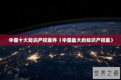 中国十大知识产权案件（中国最大的知识产权案）