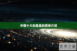 中国十大的童星的简单介绍