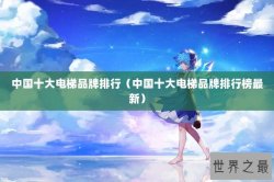 中国十大电梯品牌排行（中国十大电梯品牌排行榜最新）