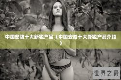 中国安防十大新锐产品（中国安防十大新锐产品介绍）