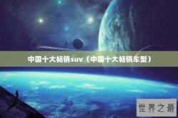 中国十大畅销suv（中国十大畅销车型）