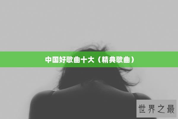 中国好歌曲十大（精典歌曲）