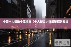 中国十大街边小吃揭秘（十大街边小吃揭秘原创专辑）