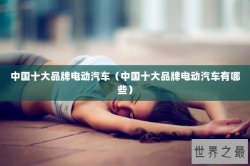 中国十大品牌电动汽车（中国十大品牌电动汽车有哪些）