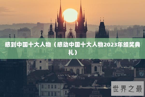 感到中国十大人物（感动中国十大人物2023年颁奖典礼）