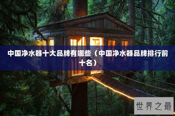 中国净水器十大品牌有哪些（中国净水器品牌排行前十名）