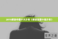 2015感动中国十大少年（感动全国十佳少年）
