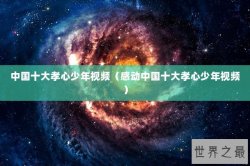 中国十大孝心少年视频（感动中国十大孝心少年视频）