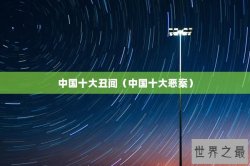 中国十大丑闻（中国十大恶案）