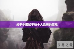 关于中国腻子粉十大品牌的信息