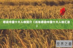感动中国十大人物简介（历年感动中国十大人物汇总）