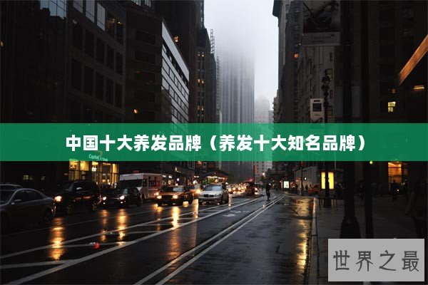 中国十大养发品牌（养发十大知名品牌）