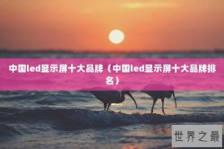 中国led显示屏十大品牌（中国led显示屏十大品牌排名）