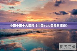 中国中国十大国粹（中国10大国粹有哪些）