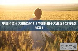 中国科技十大进展2013（中国科技十大进展2021的议论文）