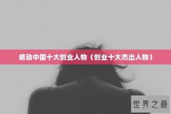 感动中国十大创业人物（创业十大杰出人物）