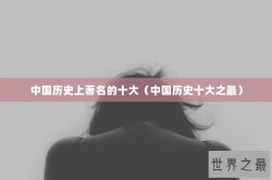 中国历史上著名的十大（中国历史十大之最）