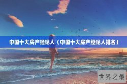 中国十大房产经纪人（中国十大房产经纪人排名）