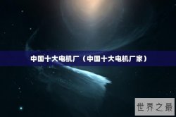 中国十大电机厂（中国十大电机厂家）