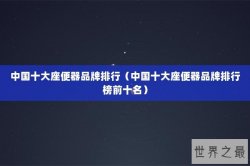 中国十大座便器品牌排行（中国十大座便器品牌排行榜前十名）