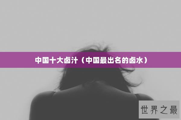 中国十大卤汁（中国最出名的卤水）