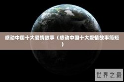 感动中国十大爱情故事（感动中国十大爱情故事简短）