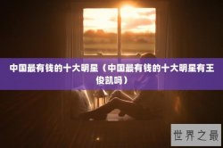 中国最有钱的十大明星（中国最有钱的十大明星有王俊凯吗）